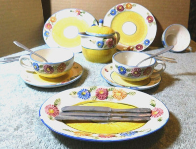 Unbranded~Vintage 50s Japan Miniature Tea Set 19 Pcs Toy Set Porcelain