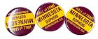 Group of 3 Vintage Minnesota Golden Gophers Hall of Fame Bowl Football Buttons