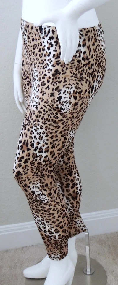 Leggings elásticos Yummy Plus estampado animal leopardo tostado y negro 1X y 2X - ¡Nuevos! Foto 2 de 3