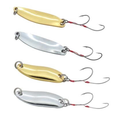 2.5/3.5g Fishing Lures Trout Spoons Brass Artificial Lure Hard Bait Sequins  Hook | eBay