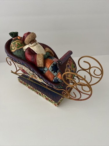 Jim Shore Delivering Joy Sleigh Centerpiece Enesco 2004 Figurine 117719 No Box - Picture 2 of 7