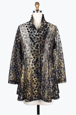 Damee Jacket - Holographic Scale Mesh Flare Jkt ( Available In Xxl)