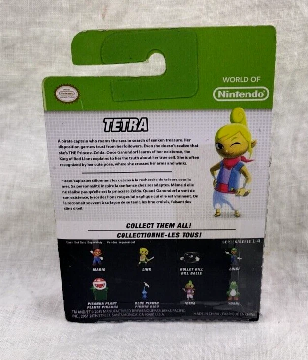Figura World of Nintendo TETRA 2.5" THE LEGEND OF ZELDA Jakks Pacific Series 1-4 Foto 2 de 2