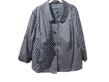 Nina Leonard Spotted Black White Smart Boxy Jacket Xl 20-22