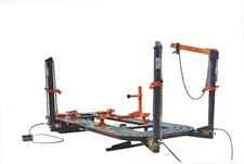 KATOOL 20 FEET LONG AUTO BODY FRAME MACHINE 4 TOWERS WITH CLAMPS, HOOKS, TOOLS