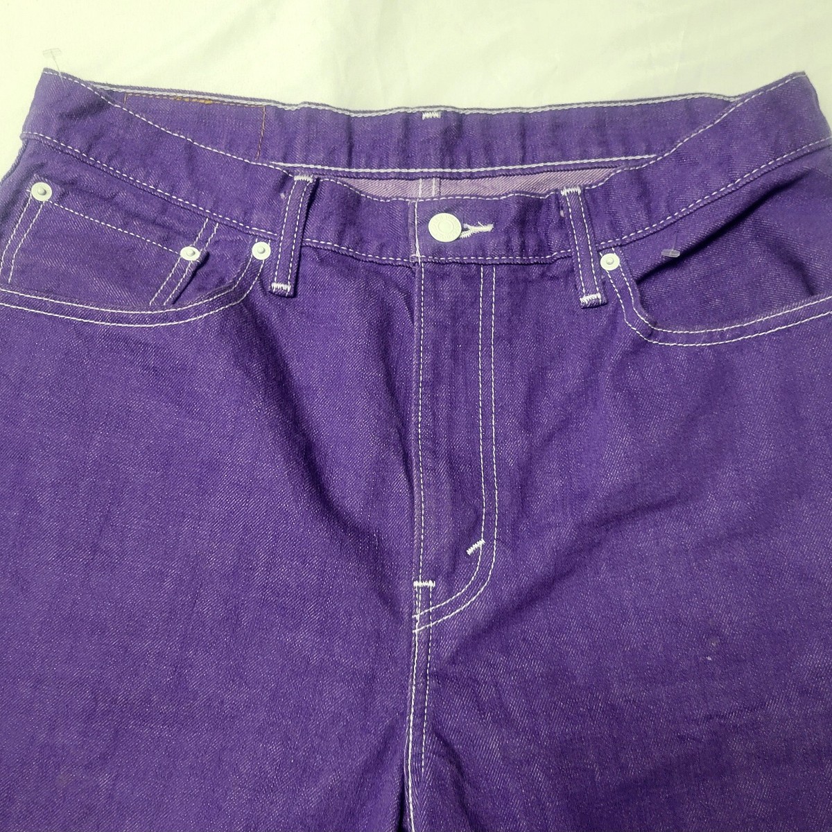 LEVIS 569 BAGGY Jean Size 32 Vtg SHORTS Denim PURPLE Bermuda LEVIS 569 BAGGY Jean Size 32 Vtg SHORTS Denim PURPLE Bermuda
