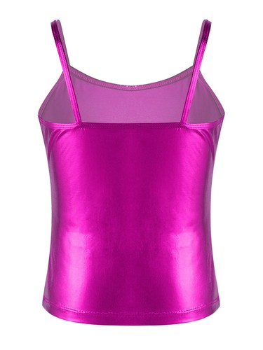 Kids Girls Straps Sparkly Sequins Jazz Dance Camisole Tank Tops Vest Costume - Picture 97 of 136