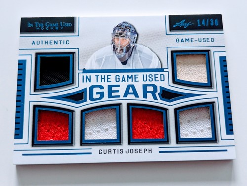 🔥#/30 CURTIS JOSEPH 6 RELICS 2020-21 LEAF IN THE GAME USED GEAR JERSEYS ITG🔥 - Picture 9 of 9