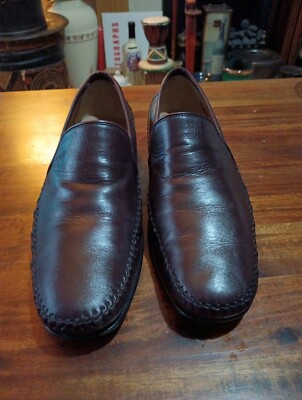 Loake England Dark Brown Leather Loafers Size UK UK