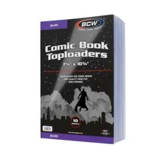 20 BCW Comic Book Toploaders (Silver Age) - Rigid 5mm Plastic Top load Holders
