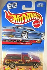 2000 Hot Wheels 24 Attack Pack Series 44 Dodge Ram 1500 Maroonblack W5 Spoke