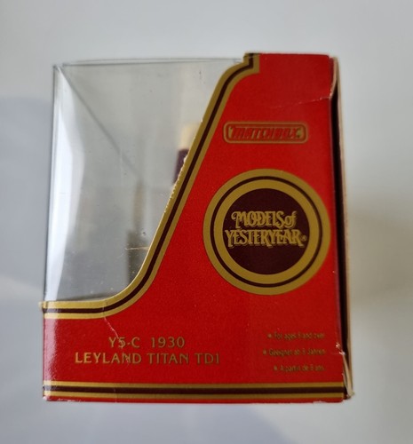 Matchbox Models of Yesteryear Y-5 1929 Leyland Titan Bus. MICA Limited Edition - Picture 6 of 7