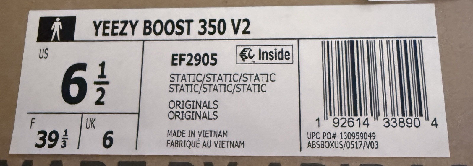 Size 6.5 - adidas Yeezy Boost 350 V2 Static Non-Reflective EF2905 thumbnail 5