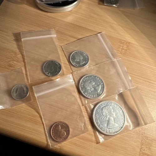 1964 Canadian Coin Lot.  Silver Dollar 80% Silver Uncirculated