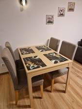 IKEA-Esszimmer-Set: Ausziehbarer Tisch und 4 Stühle, Gebraucht