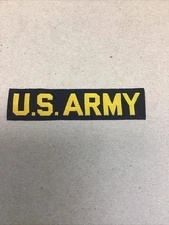Vintage Vietnam War Era US Army Black / Gold Name Tape Sew On EUC B-4