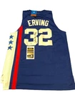 Julius Dr J Erving Signed New York Nets ABA Basketball Jersey Size Large JSA COA
