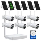 TOGUARD 4MP Wireless Home Security Camera System 10CH NVR 6pcs Solar IP Cameras
