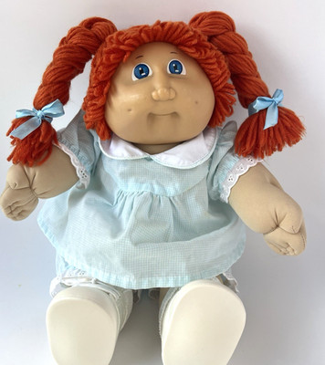 1985 Cabbage Patch Kids CPK Coleco Red Hair Blue Eyes HM 2 Vintage Doll Outfit