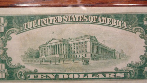 1928 TEN DOLLAR GOLD CLAUSE NOTE VERY FINE CHICAGO DISTRICT $10.00 BILL! - Picture 3 of 4