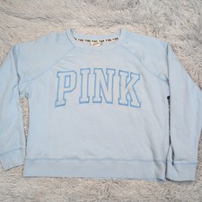 Pink Victoria's Secret Sweatshirt Womens M Blue Lightweight Active Comfort