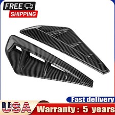 2x Carbon Fiber Side Wing Air Flow Fender Vent Covers For Fender Outlet Cover 2x Carbon Fiber Side Wing Air Flow Fender Vent Covers For Fender Outlet Cover