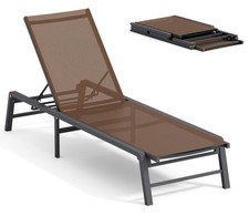 Chaise Longue d'extérieur en Aluminium avec 5 Positions réglables