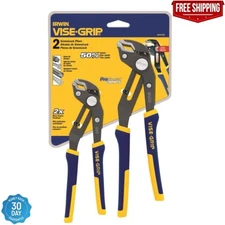 IRWIN VISE GRIP GrooveLock Pliers Set 8 Inch 10 Inch 2 Pack All Purpose Grips