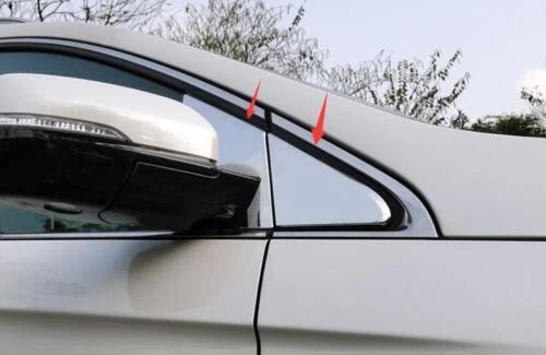 Cubierta triángulo delantero ABS cromado un pilar 4 piezas para Ford Edge 2015-2022 Foto 4 de 4