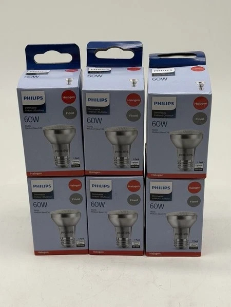 Philips LED Philips 60-Watt Equivalent PAR16 Halogen Dimmable Light Bulb 6 pack
