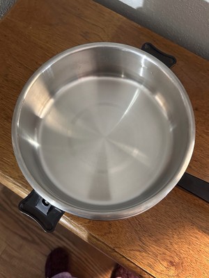 VTG Golden West 10.5 '' Tri Ply 18-8 Stainless Steel Skillet Fry Pan, Dome Lid,