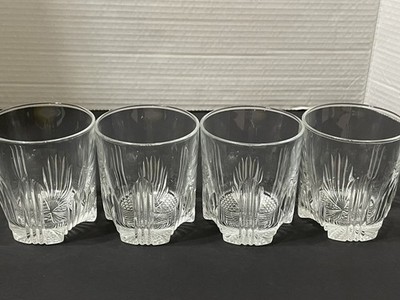 VmBormioli Rocco Selecta Whiskey Glasses 8 Oz Italian Cut Glass Set of 4