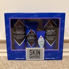 Jack Black Skin Saviors Set for Men Face Scrub Cleanser Lip Balm Moisturizer