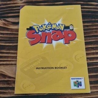 Pokémon Snap Instruction Manual Booklet English Nintendo 64 (N64)