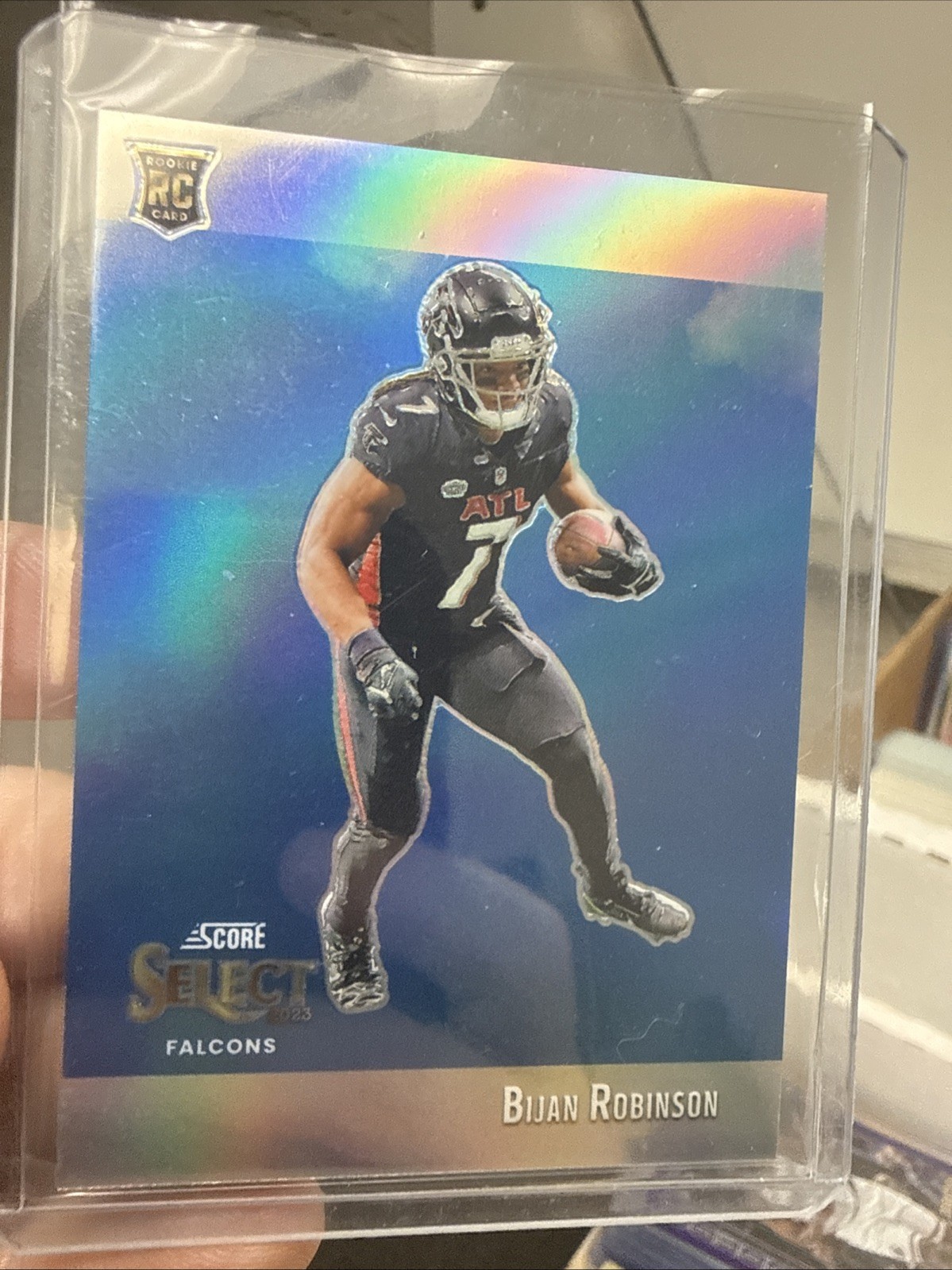 Bijan Robinson - 2023 Select Football Score Select Throwback SILVER PRIZM Rookie