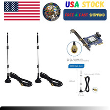 Dual Band Long Range WiFi Antenna 2-Pack , 9dbi 2.4GHZ 5GHZ 5.8GHZ RP-SMA Conn