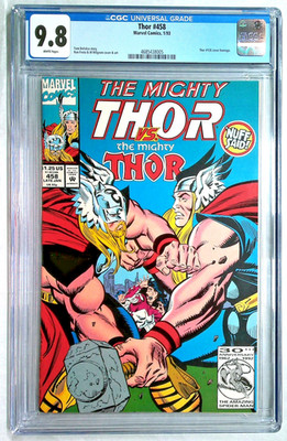 Mighty Thor #458 CGC 9.8 NM/Mint 1993 Marvel Comics Thor Vs. Thor Homage Cover