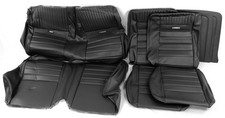 1964 - 1966 Coupe Mustang Seat Upholstery - Pony - Full Set W Buckets - Black