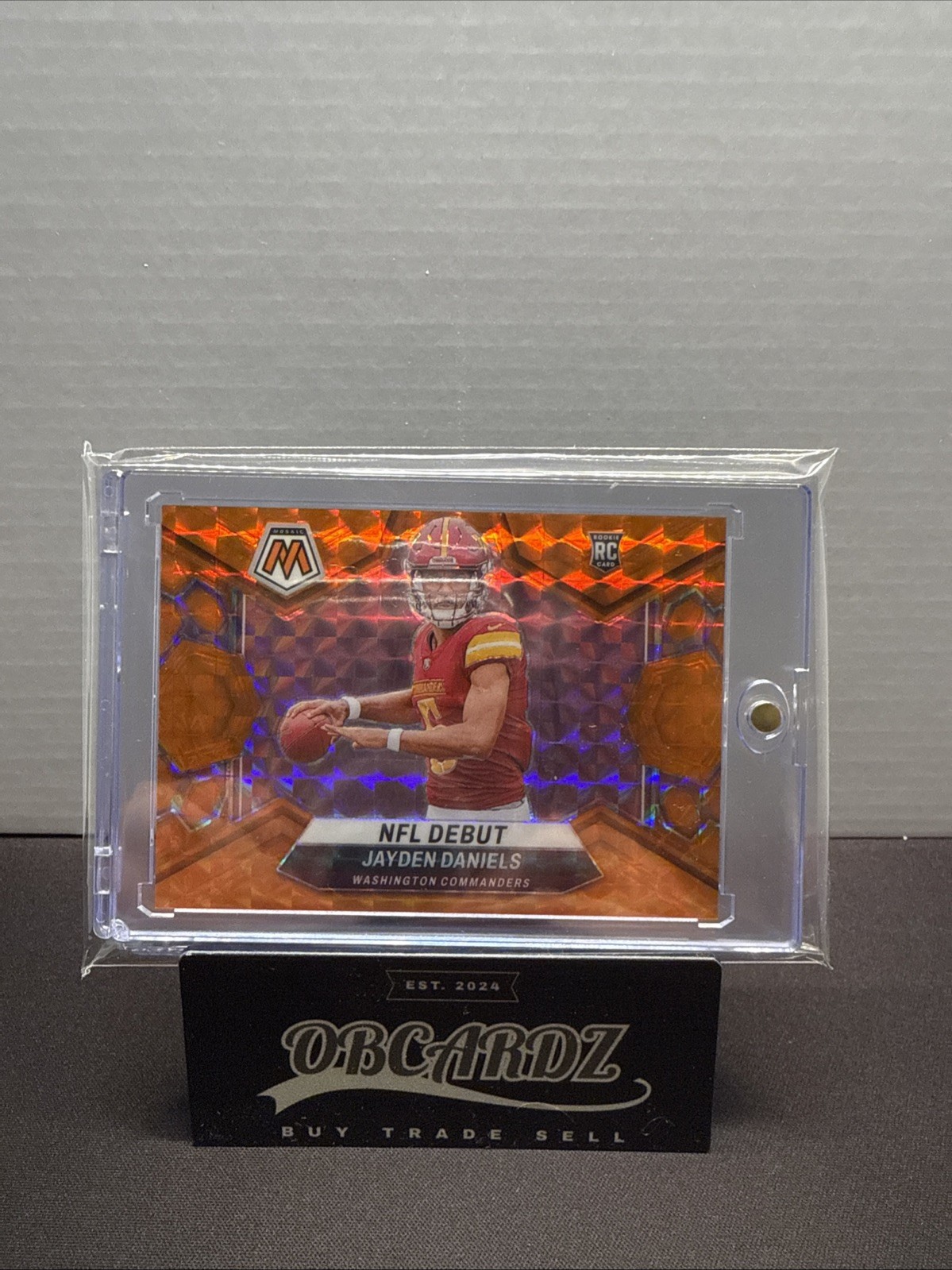 2024 Panini Mosaic - NFL Debut Jayden Daniels #272 Orange Mosaic Prizm /199 (RC)
