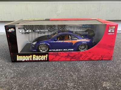 Jada Toys Mitsubishi Eclipse Blue 1 18 Diecast Import Racer | eBay