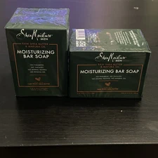 Shea Moisture Men Raw Shea Butter & Mafura Oil Moisturizing Bar Soap 4 Bars