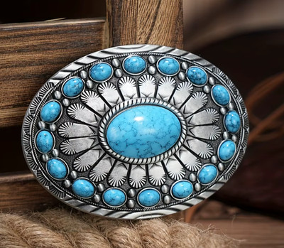 Gürtelschnalle für Wechselgürtel  Western Belt Buckle Cowboy Line Dance Cowgirl