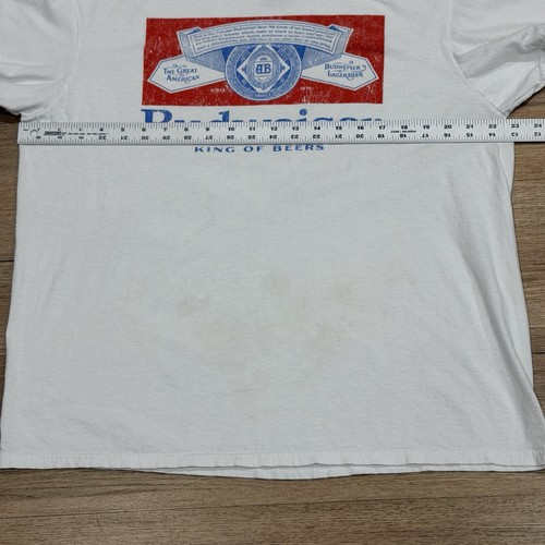 Budweiser King of Beers White Graphic Breweriana T-Shirt, Size XL - Afbeelding 5 van 6