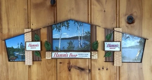 Hamm's Beer Vintage 1950s Electric Advertising Bar Signs Lakeside Plastics