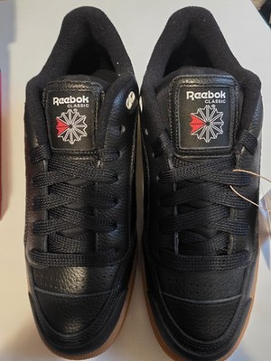 Reebok Classic Leather Black Gum Men Shoes Sneakers Sizes  9 &9.5