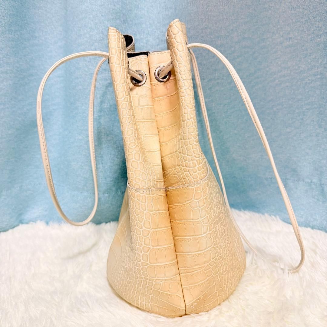 Marco Masi Python Pattern Ivory Drawstring Bag, L… - image 6