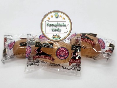 Rose's 2 lb Goslings GINGER BEER BARRELS Bulk Bag Wrapped Hard Candy