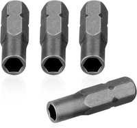 4 Pack Screw Driver Bit Adapter, 6.35Mm 1/4 Insert Bit Adapter 4Mm Screwdriver