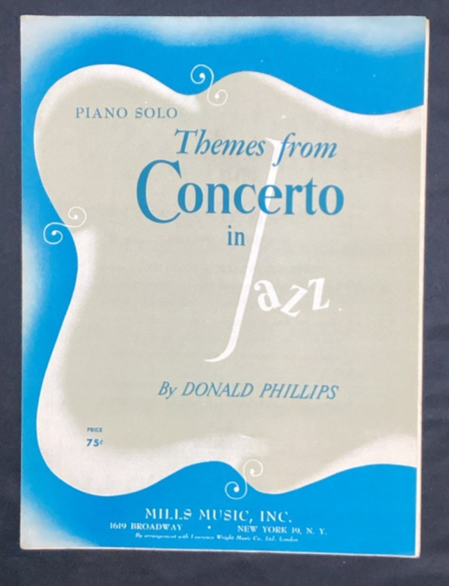 Vtg Sheet Music, Themes From Concerto in Jazz, Phillips, - ships free