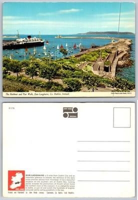 Dun Laoghaire Harbour Pier Walk Ireland Postcard John Hinde Original